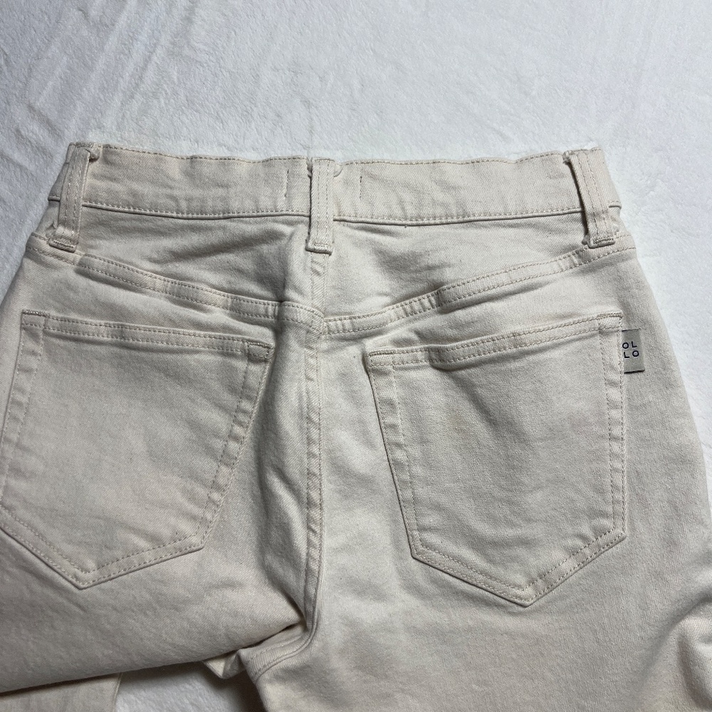 High Rise Cream Jeans - Picture 3 of 9